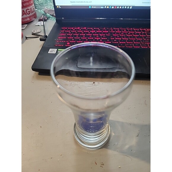 Vintage Miller Lite Pilsner Glass Blue Logo “A Fine Pilsner Beer” Barware - Picture 3 of 9